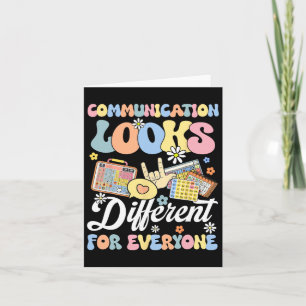 Communication Looks Different For Everyone Autism  Card