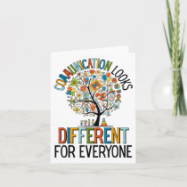 Communication Looks Different For Everyone Autism  Card