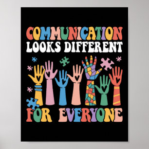 Communication Looks Different For Everyone Autism  Poster