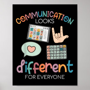Communication Looks Different For Everyone Autism  Poster