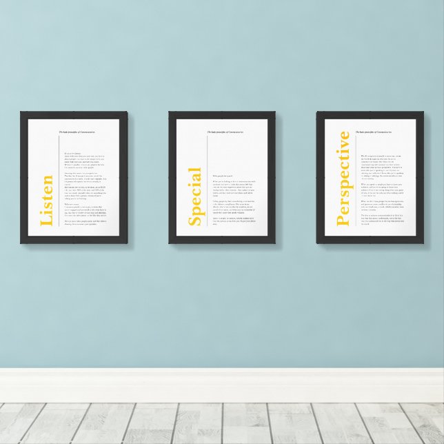 Communication principles Print Set 1/2 (Wood Floor)