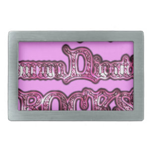 Communication Rocks Pink Hakuna Matata .png Rectangular Belt Buckle