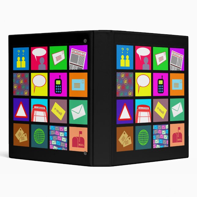 Communication Tile Wallpaper 3 Ring Binder (Background)