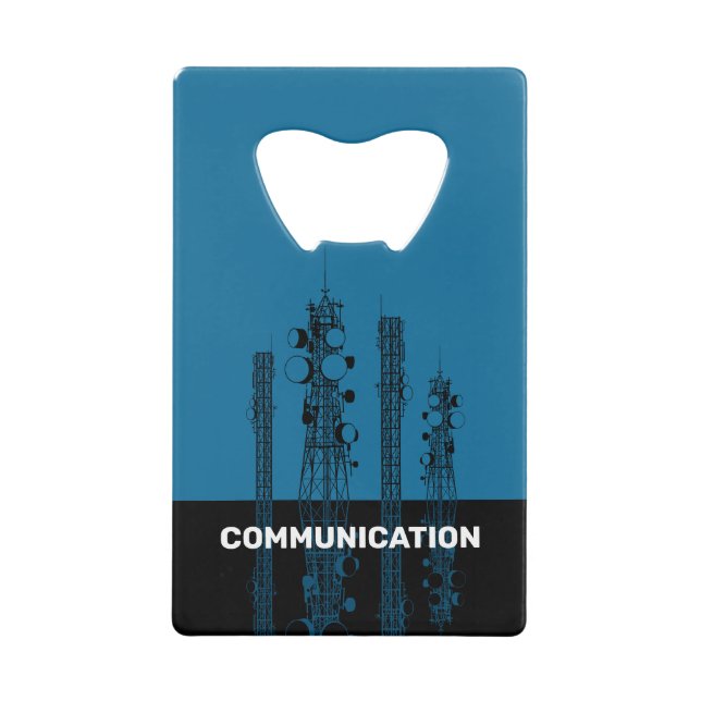 Communication Towers Credit Card Bottle Opener (Front)