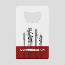 Communication Towers Credit Card Bottle Opener