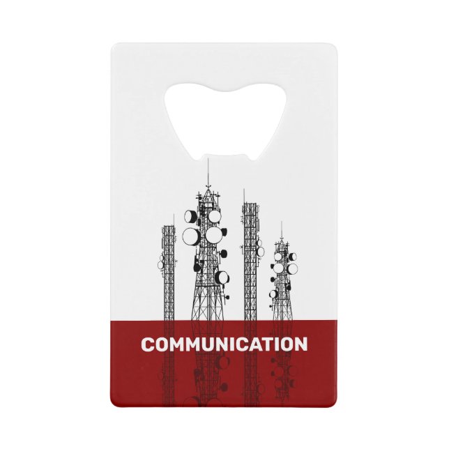 Communication Towers Credit Card Bottle Opener (Front)