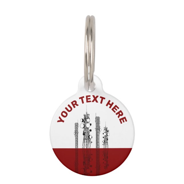 Communication Towers Pet ID Tag (Front)