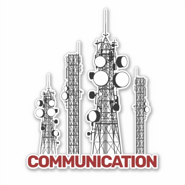 Communication Towers Sticker (Front)