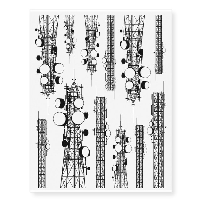 Communication Towers Temporary Tattoos (Front)