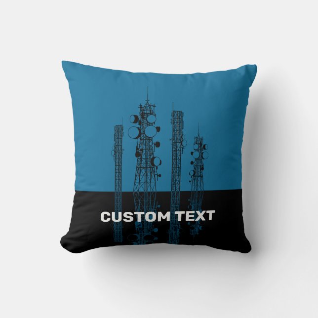 Communication Towers Throw Pillow (Front)
