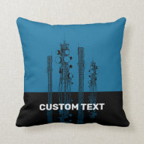 Communication Towers Throw Pillow