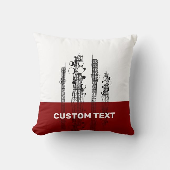 Communication Towers Throw Pillow (Front)