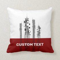 Communication Towers Throw Pillow