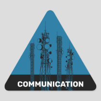 Communication Towers Triangle Sticker