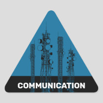 Communication Towers Triangle Sticker