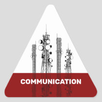 Communication Towers Triangle Sticker