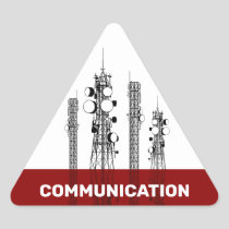 Communication Towers Triangle Sticker