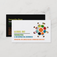 Communication Wheel, Translator & Interpreter Business Card