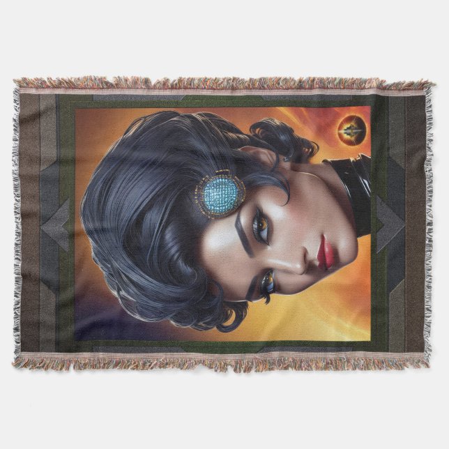 Communications Engineer Evoratae Dinecatcious Throw Blanket (Front)