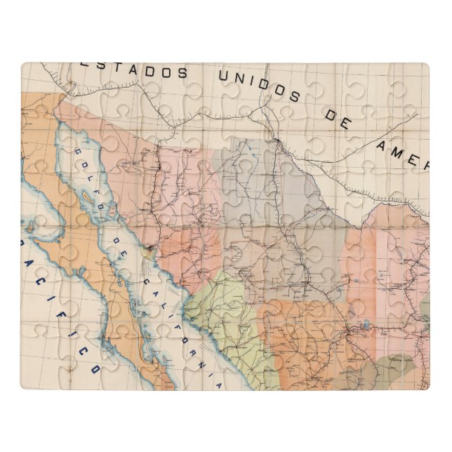 (Communications Letter) Map of Mexico Jigsaw Puzzle (Puzzle Horizontal)