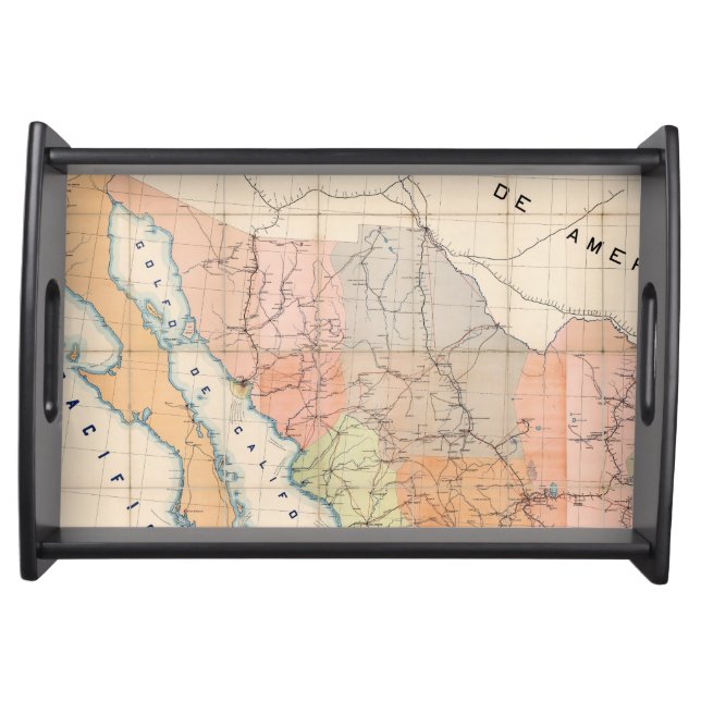 (Communications Letter) Map of Mexico Serving Tray (Front)