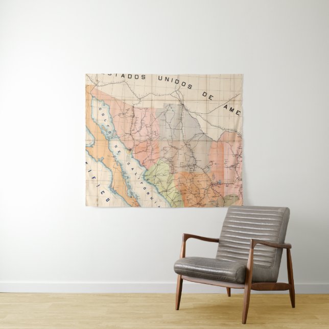 (Communications Letter) Map of Mexico Tapestry (In Situ (Horizontal))