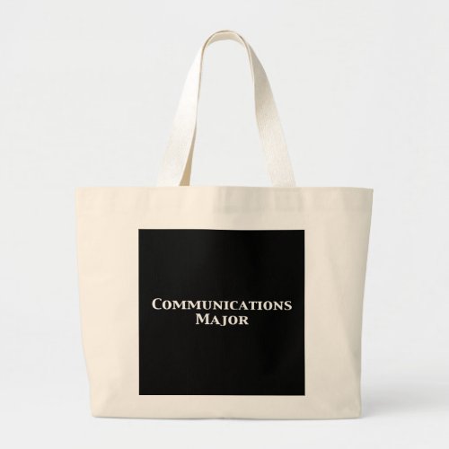 Communications Major Gifts Large Tote Bag