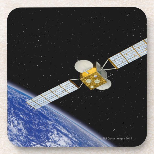 Communications Satellite Drink Coaster (Front)