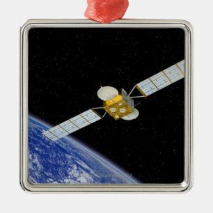 Communications Satellite Metal Ornament
