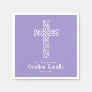 Communion Baptism Christening Lavender Napkins