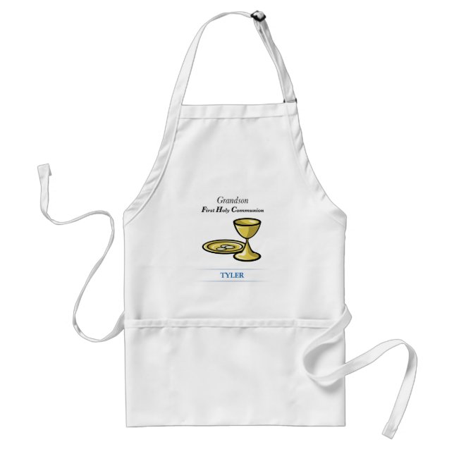 Communion Body and Blood Grandson Adult Apron (Front)