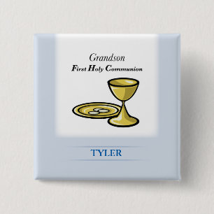 Communion Body and Blood Grandson Pinback Button
