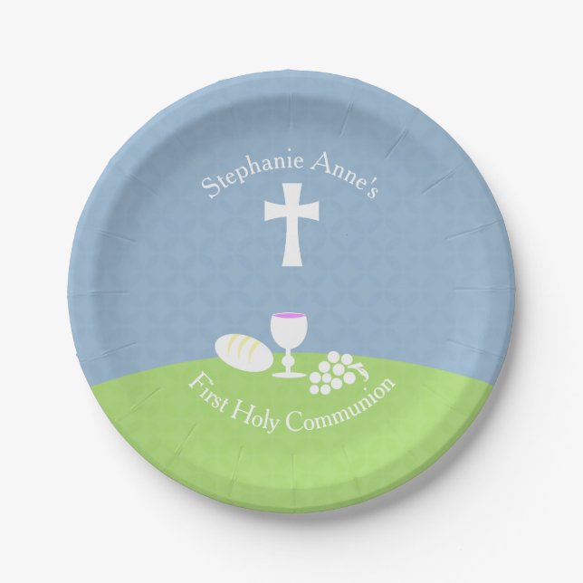 Communion Bread of Life Paper Plates (Front)