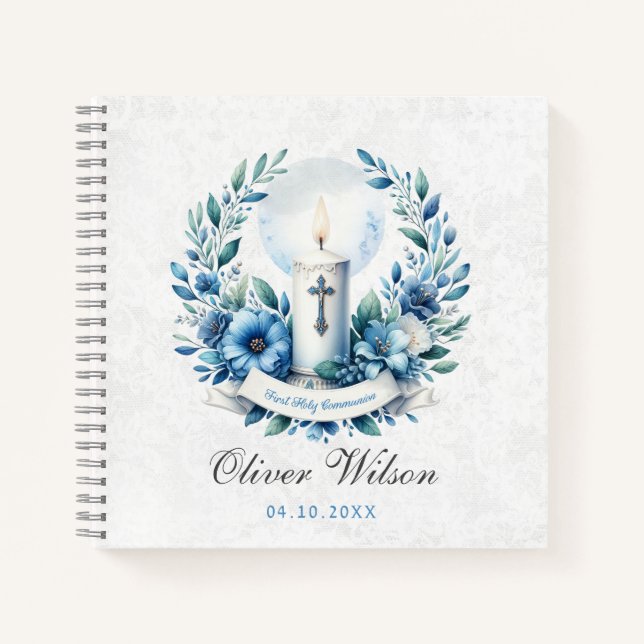 Communion Candle First Holly Communion Guest Book (Front)