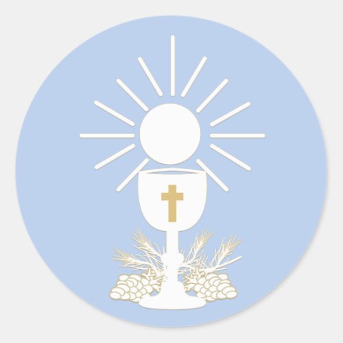 Communion Chalice Choose Background Color Classic Round Sticker