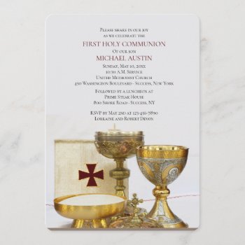 Communion Chalice Invitation by CottonLamb at Zazzle