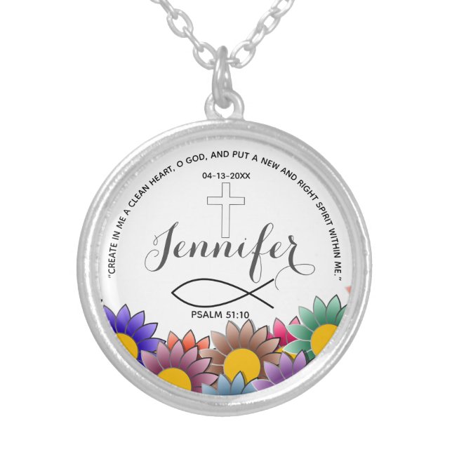Communion & Confirmation Gift Ideas - Girls Silver Plated Necklace (Front)