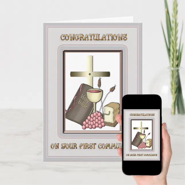 Communion Congratulations Card | Zazzle