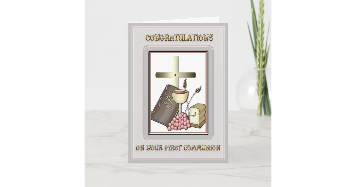 Communion Congratulations Card | Zazzle