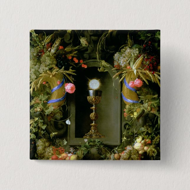 Communion cup and host button (Front)