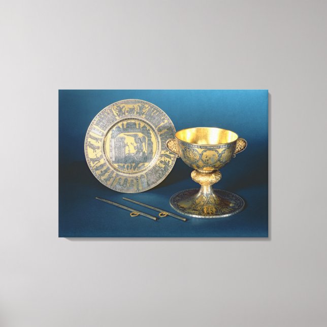 Communion Cup, Plate and Fistulae Canvas Print (Front)