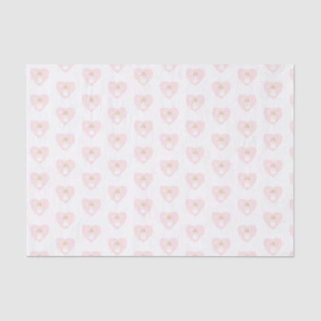 Communion Dove Blonde Girl Tissue Paper (Front)