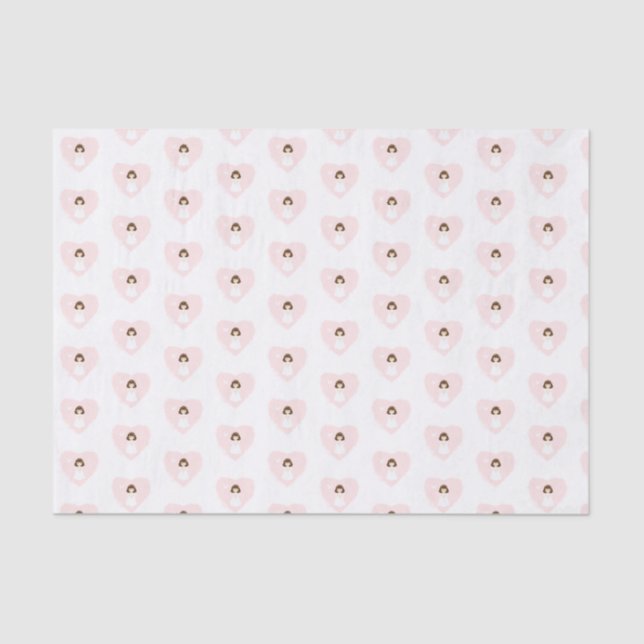 Communion Dove Blonde Girl Tissue Paper (Front)