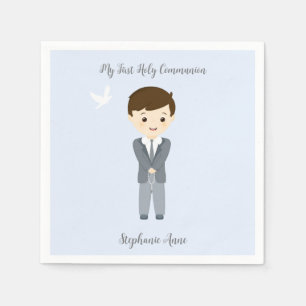 Communion Dove Boy Napkins