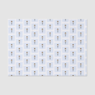 Communion Dove Brunette Boy Tissue Paper