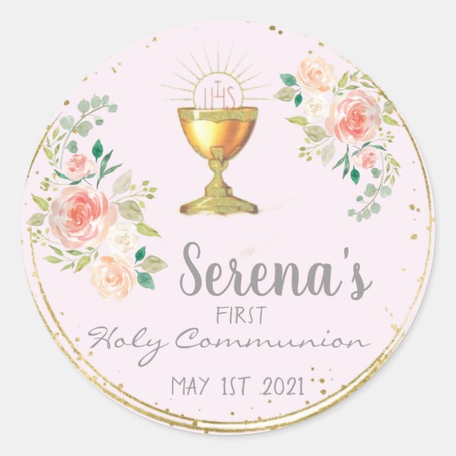 Communion Favor Sticker (Front)