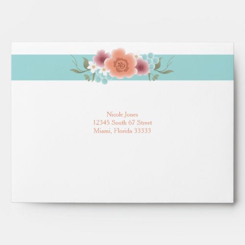 Communion Floral Swag in Gold and Aqua Envelope