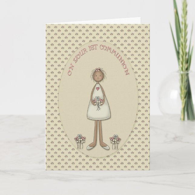Communion Girl Angel Card (Front)