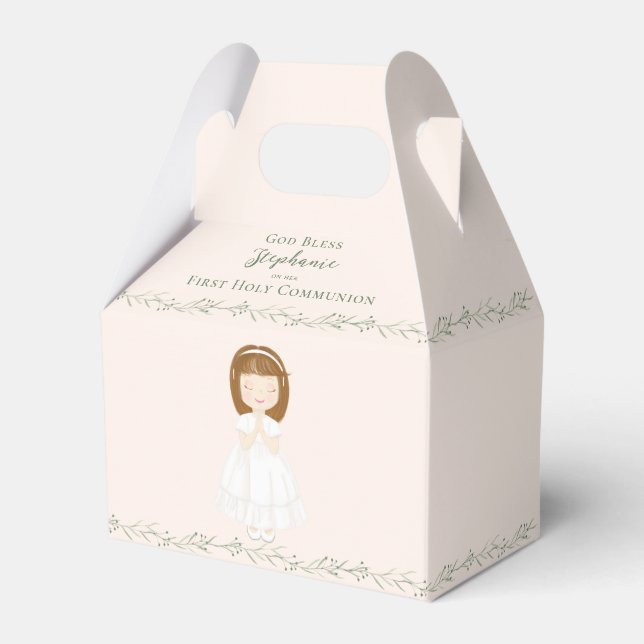 Communion Girl Praying Favor Boxes (Front Side)