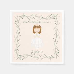 Communion Girl Praying Napkins